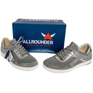 Mephisto Allrounder Metallic Silver Gray Marcella Sneakers Walking Shoes 9.5